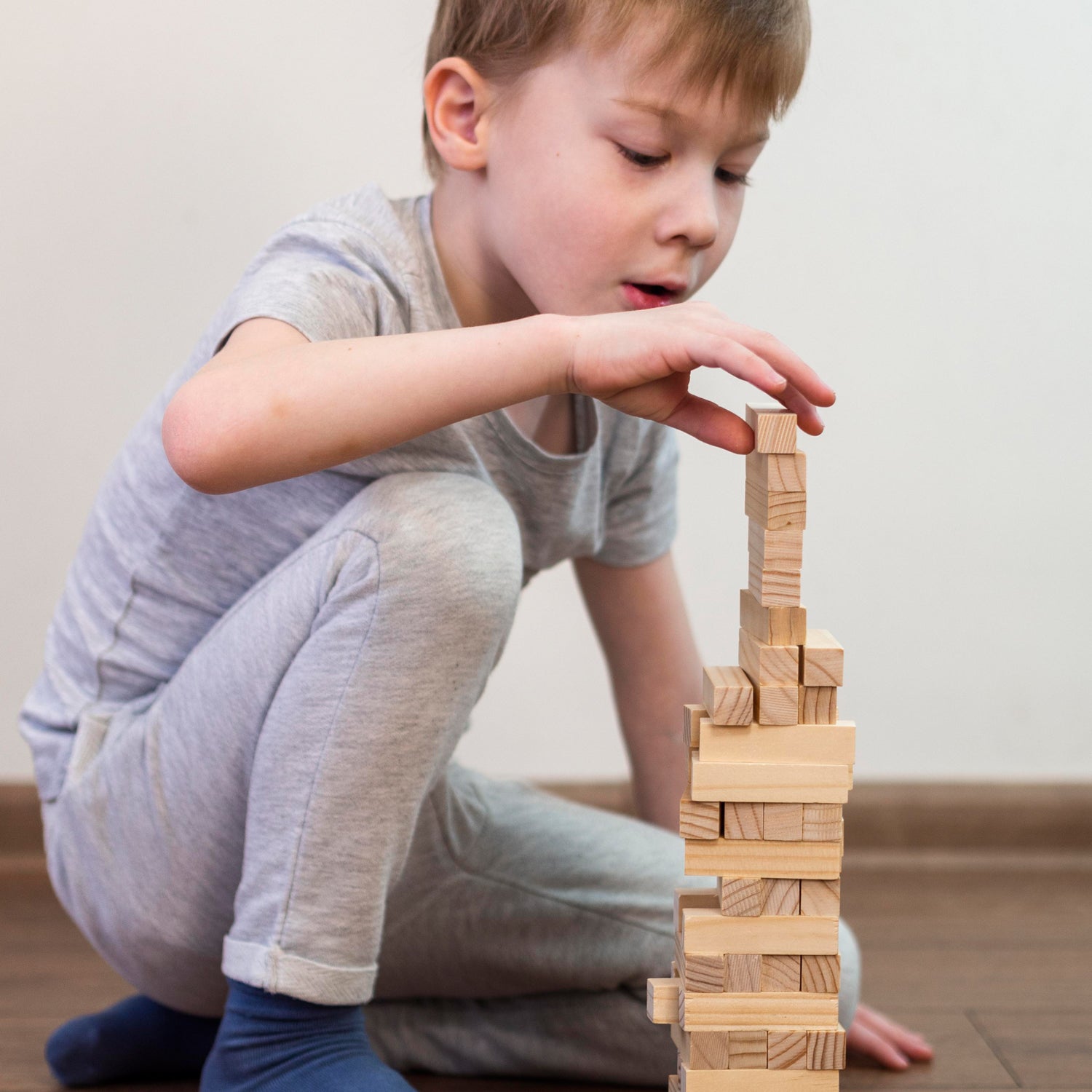 54 Pcs Blocks 4 Dices Wooden Tumbling Stacking Building 54 Pcs Blocks 4 Dices Wooden Tumbling Stacking Building